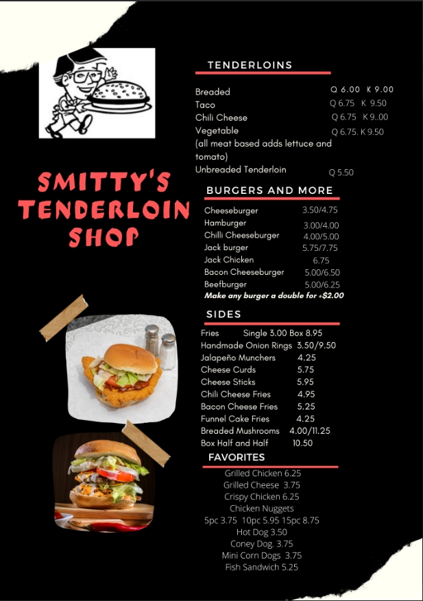 Smitty's Full Menu - Page 1
