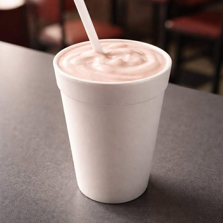 Real ice-cream shake in a cup
